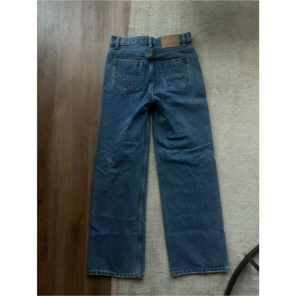 Bayse Perry Denim True Blue Wide Leg Baggy Jeans